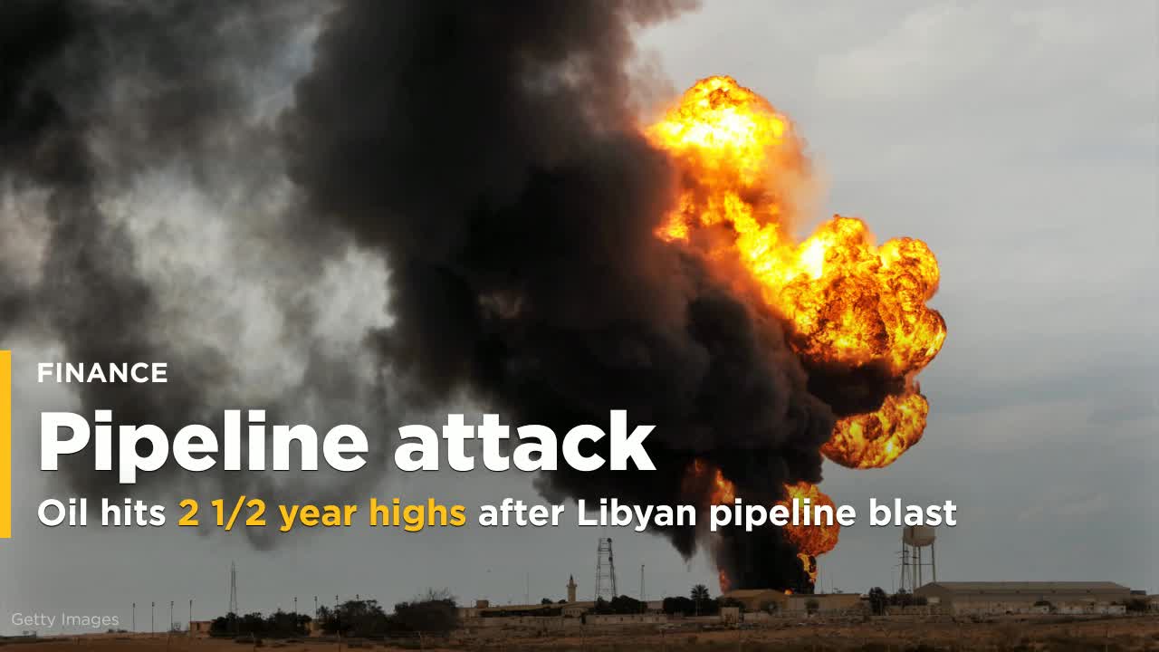 Libya Pipeline Explosion (Yahoo Finance)