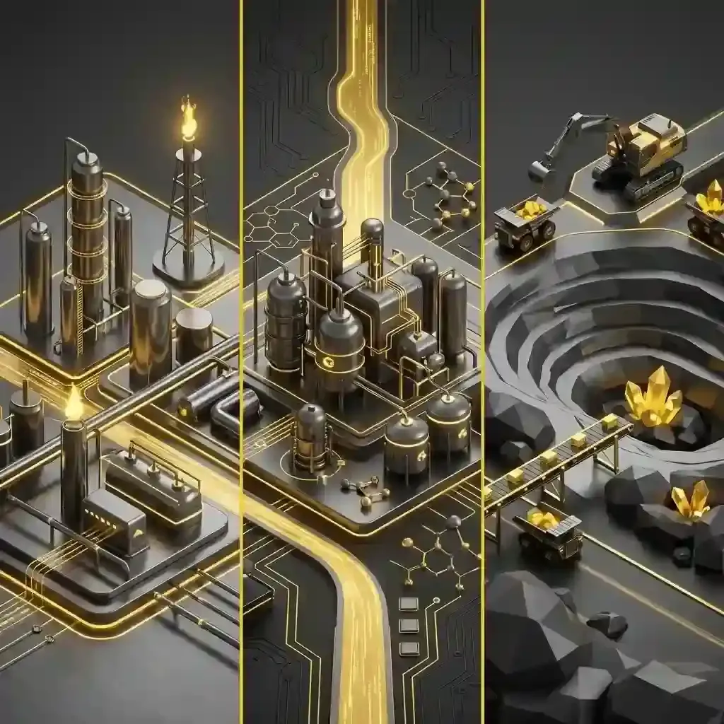 Mining and metals processing facility in operation